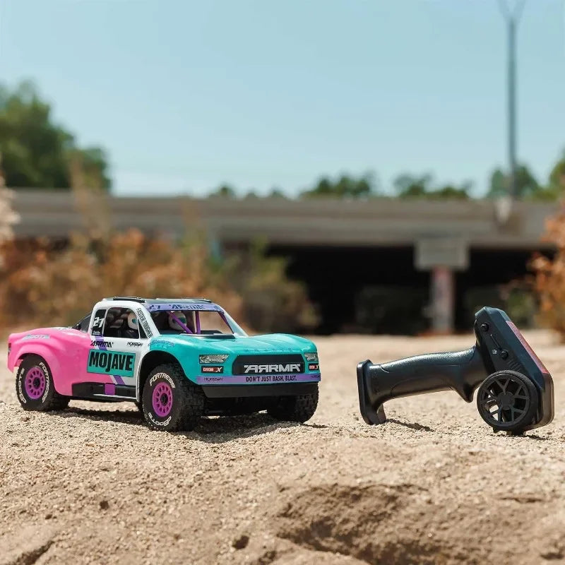 RC Truck Mojave GROM 4X4 223S BLX BRUSHLESS Small Scale Desert Truck RTR with DSC, Battery & Charger Included, Teal, ARA23