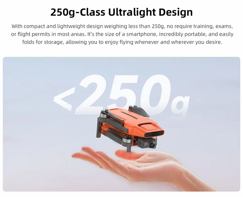 FIMI Mini 3 4K GPS drone with 3-Axis Gimbal 249g 4K/60FPS 48MP 9KM Transmission 64-Min Flight Time Super Night Video Auto Return