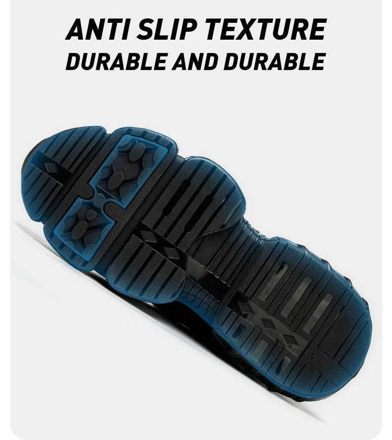Rotary Button Steel Toe Safety Shoes for Men Anti-impact and Anti-piercing Work Shoes Fashionable Men's Sports Protective Shoes