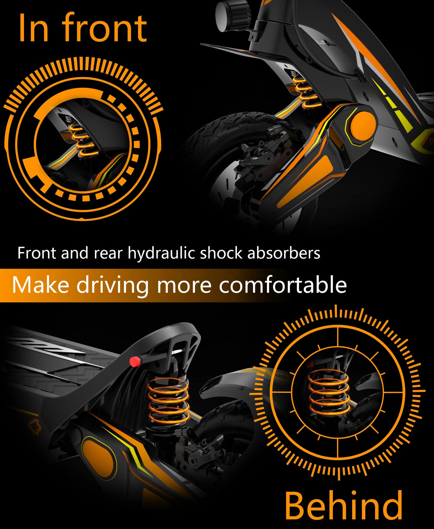 Dual Motor 46mph 80kmh Hydraulic Absorber Brake Powerful Off-road Adult Double Motor Big 60V 11inch Tires Electric Scooter