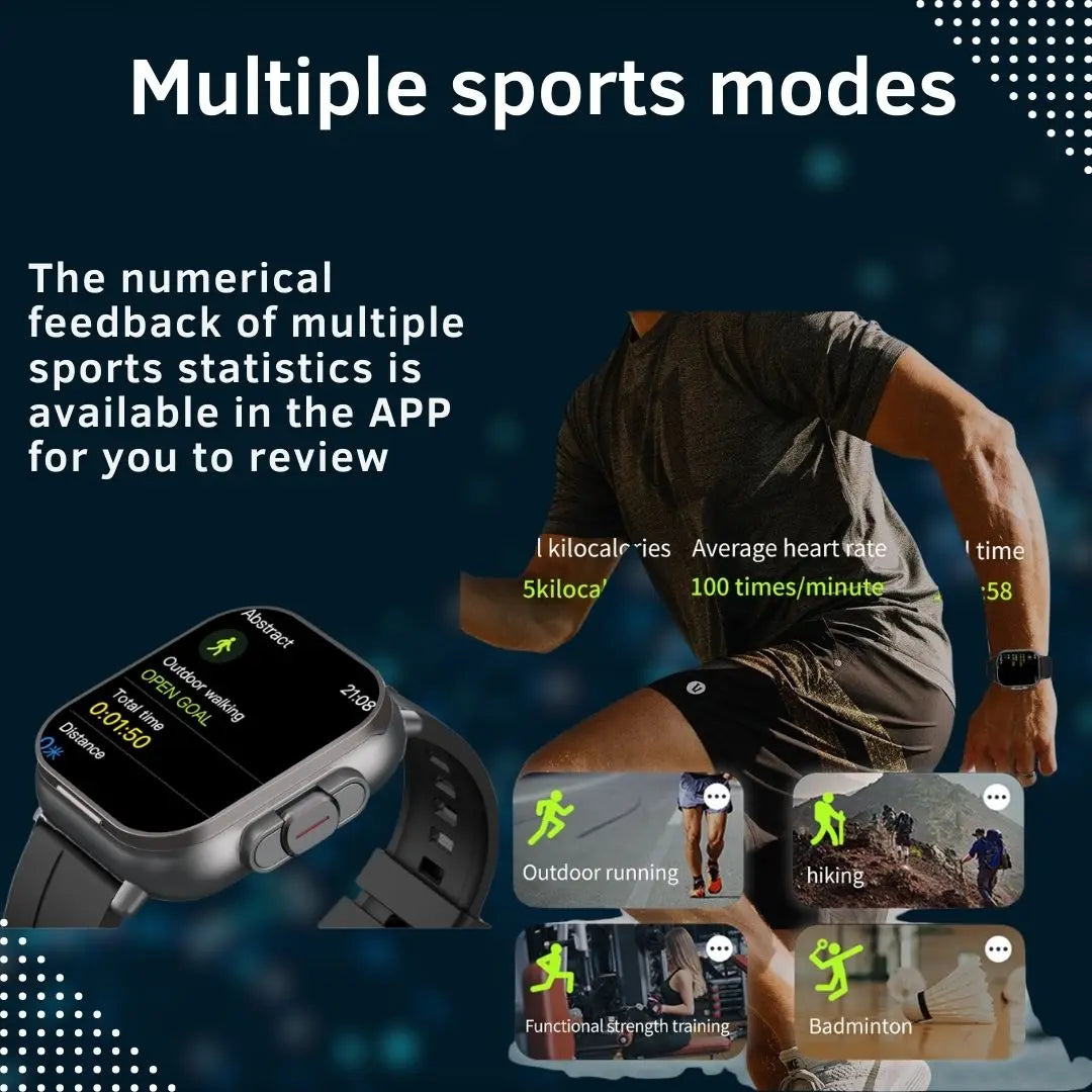 D8 2-In-1 Smartwatch with Headphone 2" Bt Call NFC Sleep Monitor Smart Watch Earbuds Compatible With iPhone Android 2025