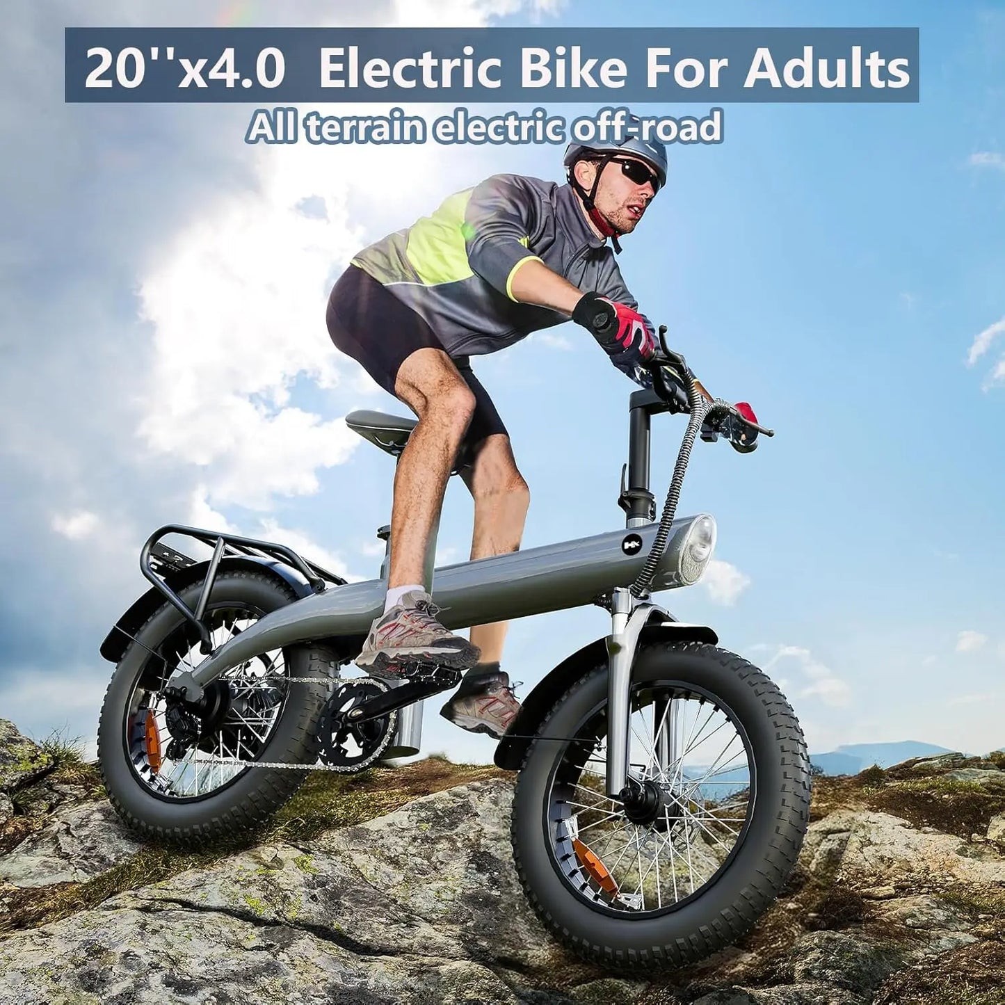 20“ Electric Bike for Adults with Removable Battery, Peak 2000W Brushless Motor, 24-62 Miles, 35 MPH Ebike for Adults
