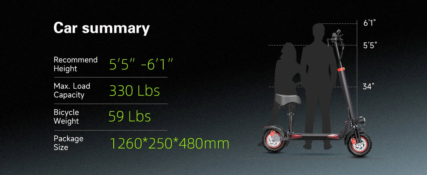 FREEBOY J11 PLUS Adult Electric Scooter 1200W Motor 48V 21AH Folding E-Scooter 11 Fat Tire E-Mountain Scooter
