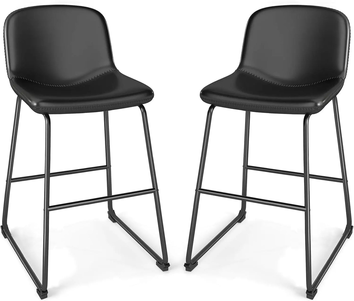 Dining Chairs Set of 2, Armless Counter Height Stools with Back Hold up to 500 lbs for Home, Kitchen, Dining Room, Bar,