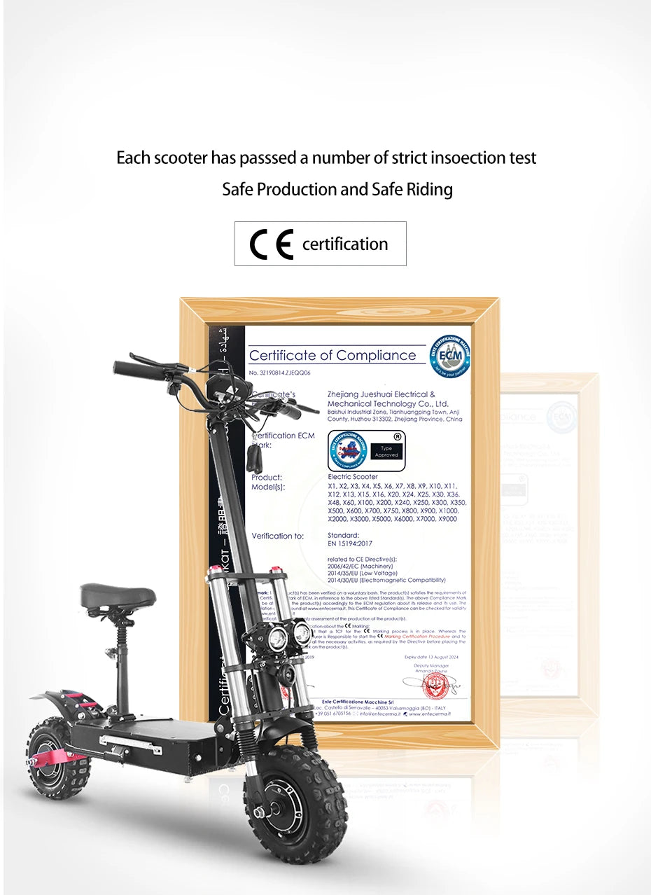 AJOOSOS 2024 X60 X700 X500 Electric Scooter 2400W-5600W Dual Motor Electric Scooters Adults Removable Seat Patinete Eléctricos