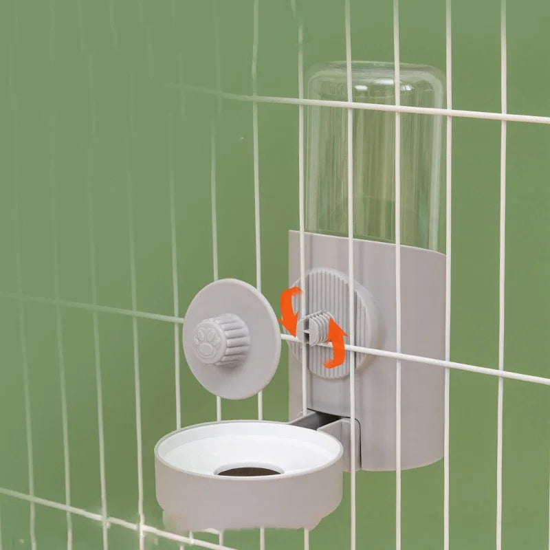 Automatic Pet Feeder with Hanging Bowl Water Bottle Food Container Dispenser for Puppy Cats Rabbit Birds Pet Feeding Product
