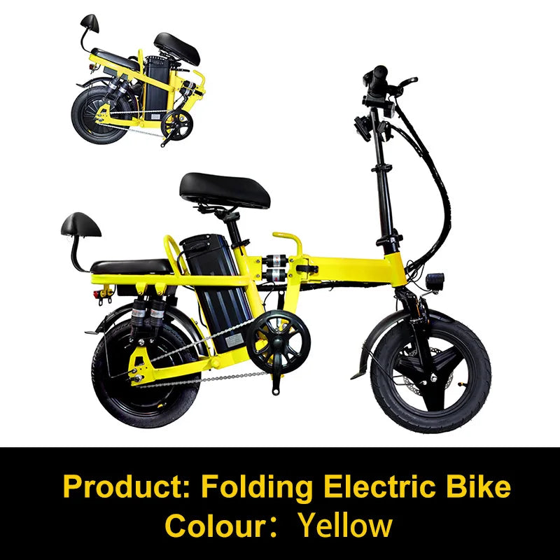 Only Ships To USA Folding Electric Bike For Adults 48V/500W Portable Lightweight Lithium Battery Foldable Electric City Bike
