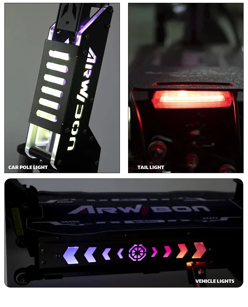 ARWIBON MT30 Adult Electric Scooter 6000W Motor 60V27AH Folding Tricycle E-Scooter 13 Fat Tire E-Mountain Scooter