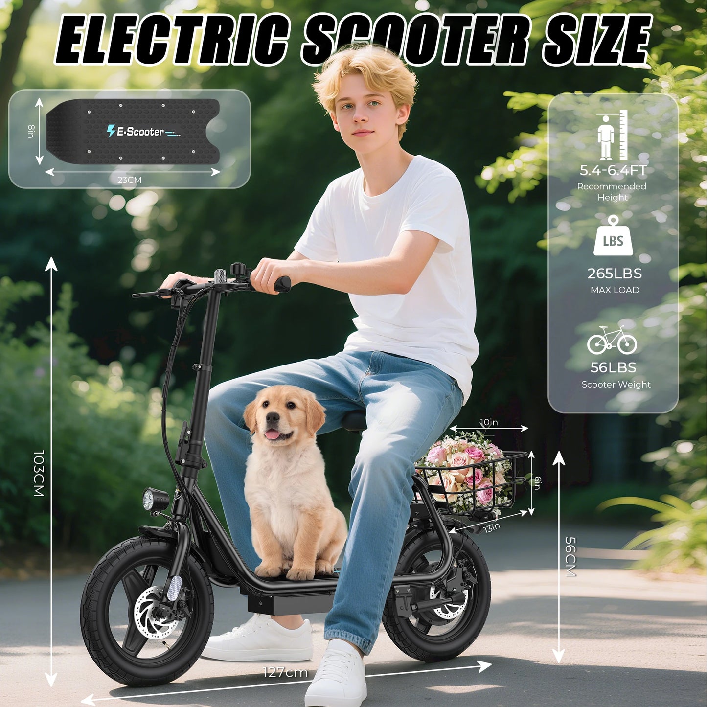 VARUN P7 Adult Electric Scooter 750W Motor 48V10.4AH Battery City Escooter 14 Inch Tire Foldable E-Scooter