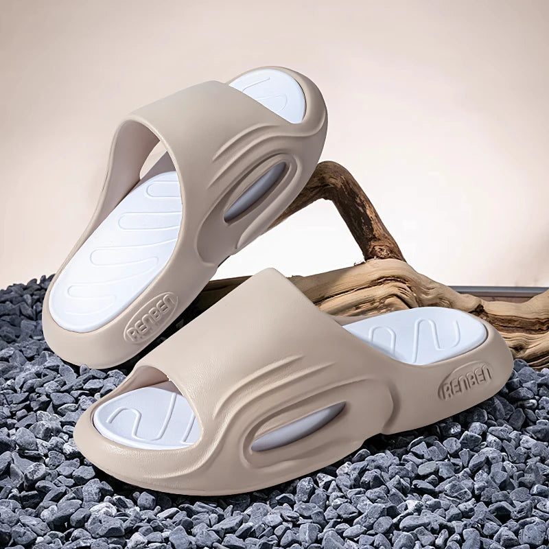 Shock Absorption Summer Slippers for Men & Women EVA Soft Bottom Thick Sole Indoor/Outdoor Slides Beach Casual Shoes Comfortable