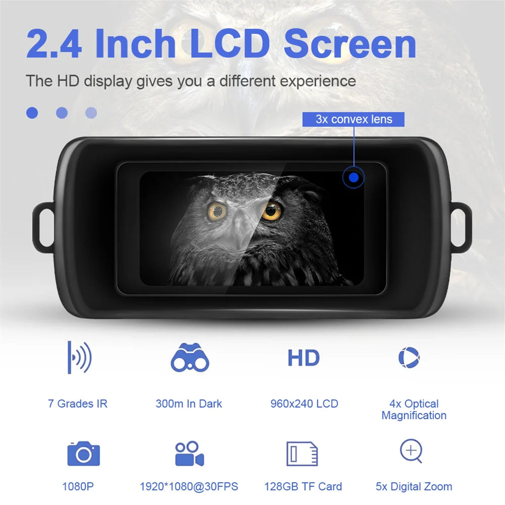Night Vision Goggles Digital Night Vision Binoculars 1080p Infrared Night Vision Goggles for Hunting Camping Travel