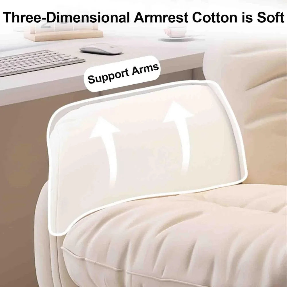 "ergonomic reclining sofa chair with padded seat and armrests for home office desk comfort"