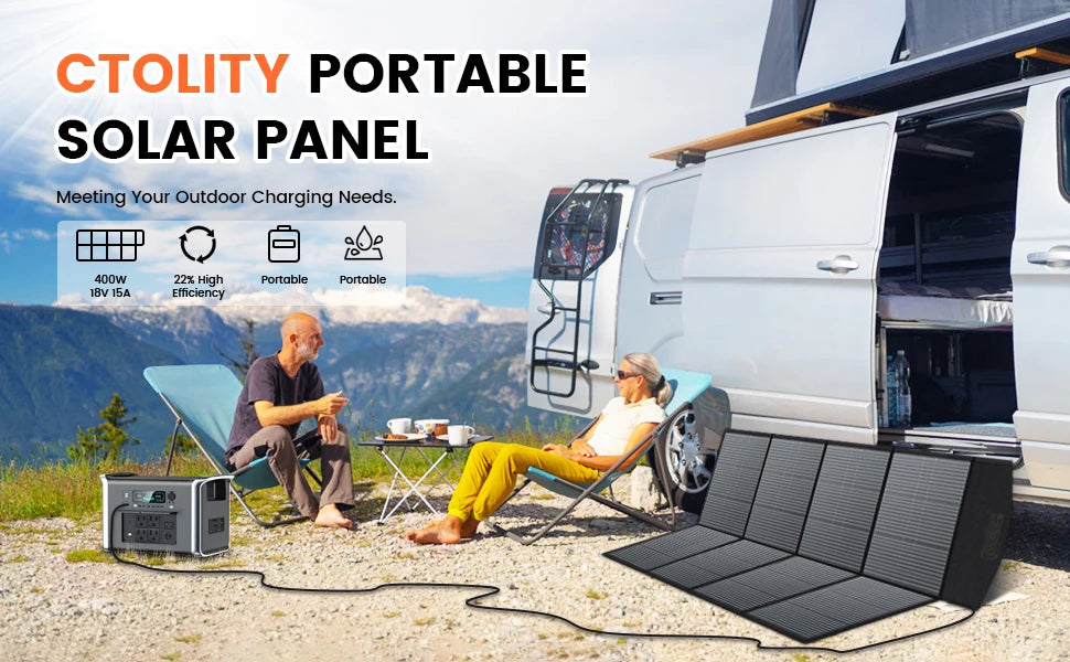 XP1000 1024Wh 220V 1800W(110V 1600W) Portable Power Station, Lifepo4 Battery, UPS Function, 400W 200W Foldable Solar Panel
