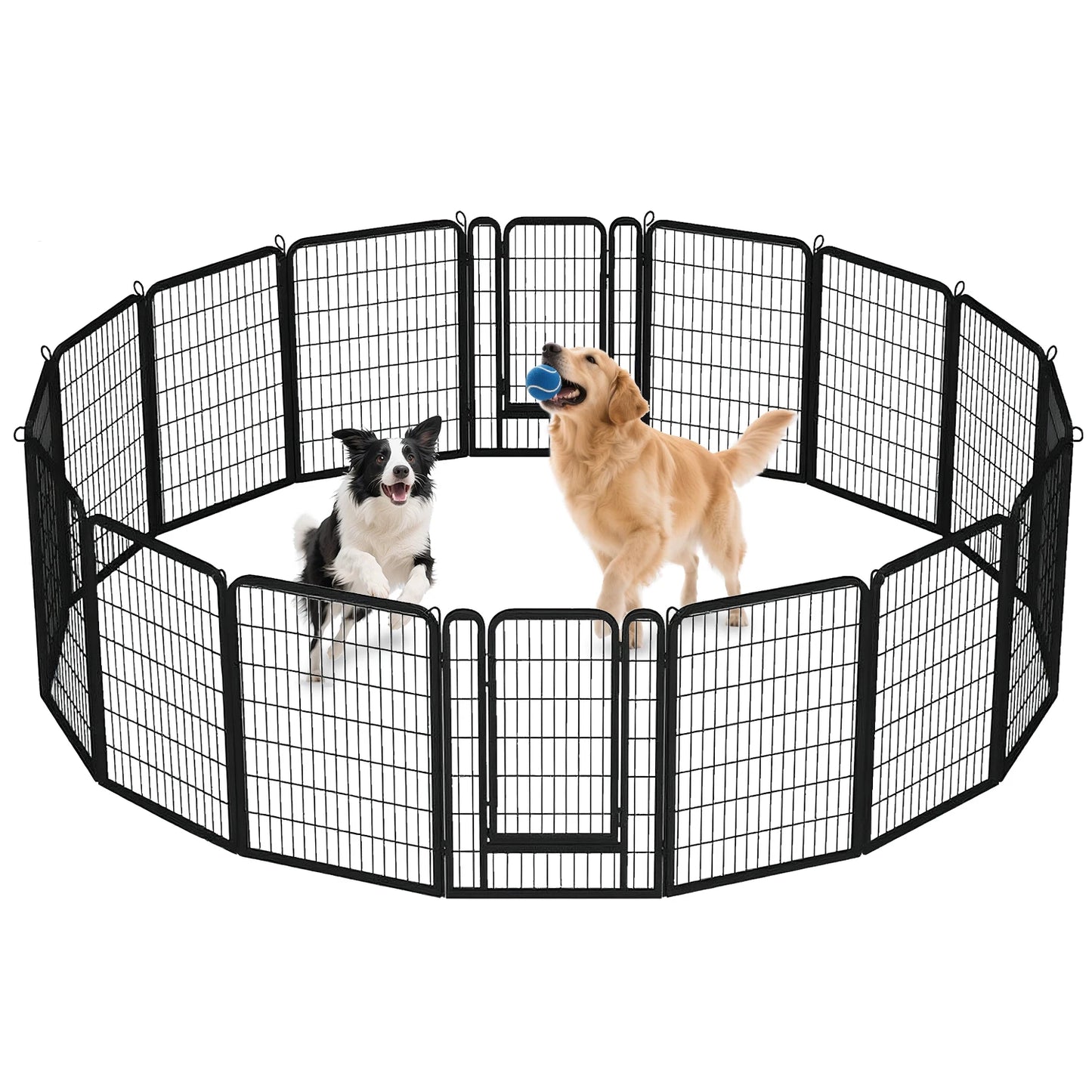 Heavy-Duty Metal Puppy Playpen – 24"/32"/40" Options, 8/16 Panels, Ideal for Indoor Use & Outdoor (RV Camping, Yard, Garden)