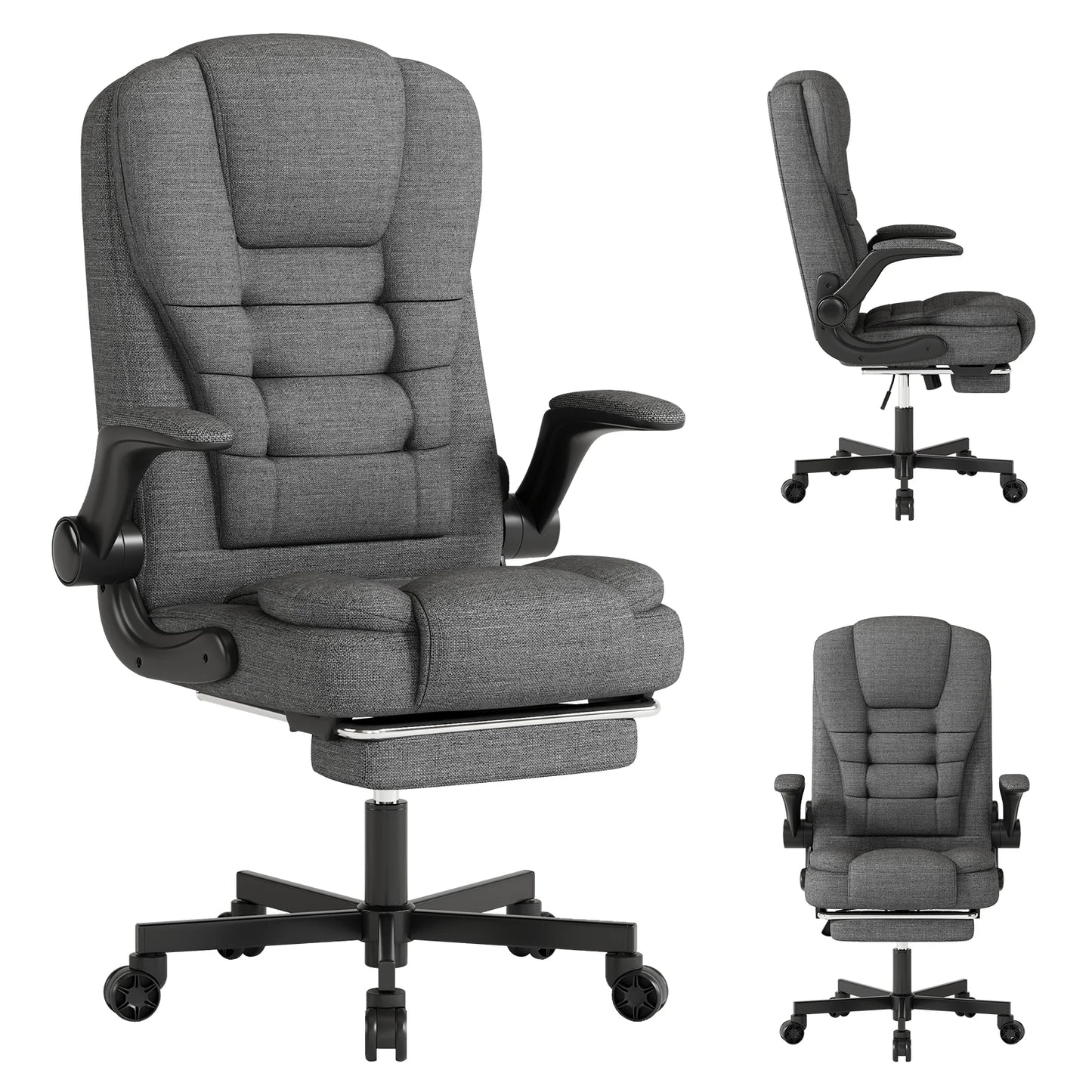 Ergonomic Executive Office Chair - High Back Chair with Headrest & Lumbar Support, Premium Home Office Chair - Adjustable Height