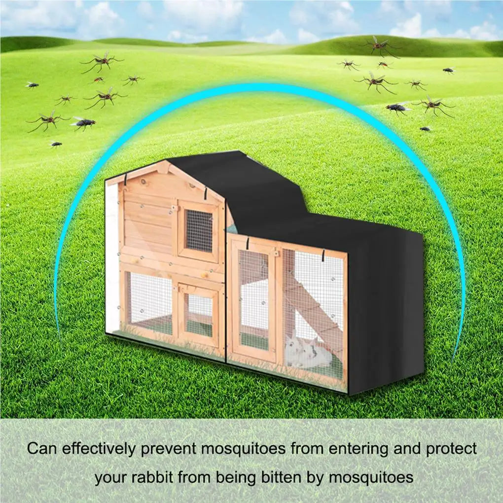 Oxford Cloth Animal Hutch Cover Outdoor Waterproof Harmful Light Prevention Animal Cage Cover Dust Proof Cage Protector