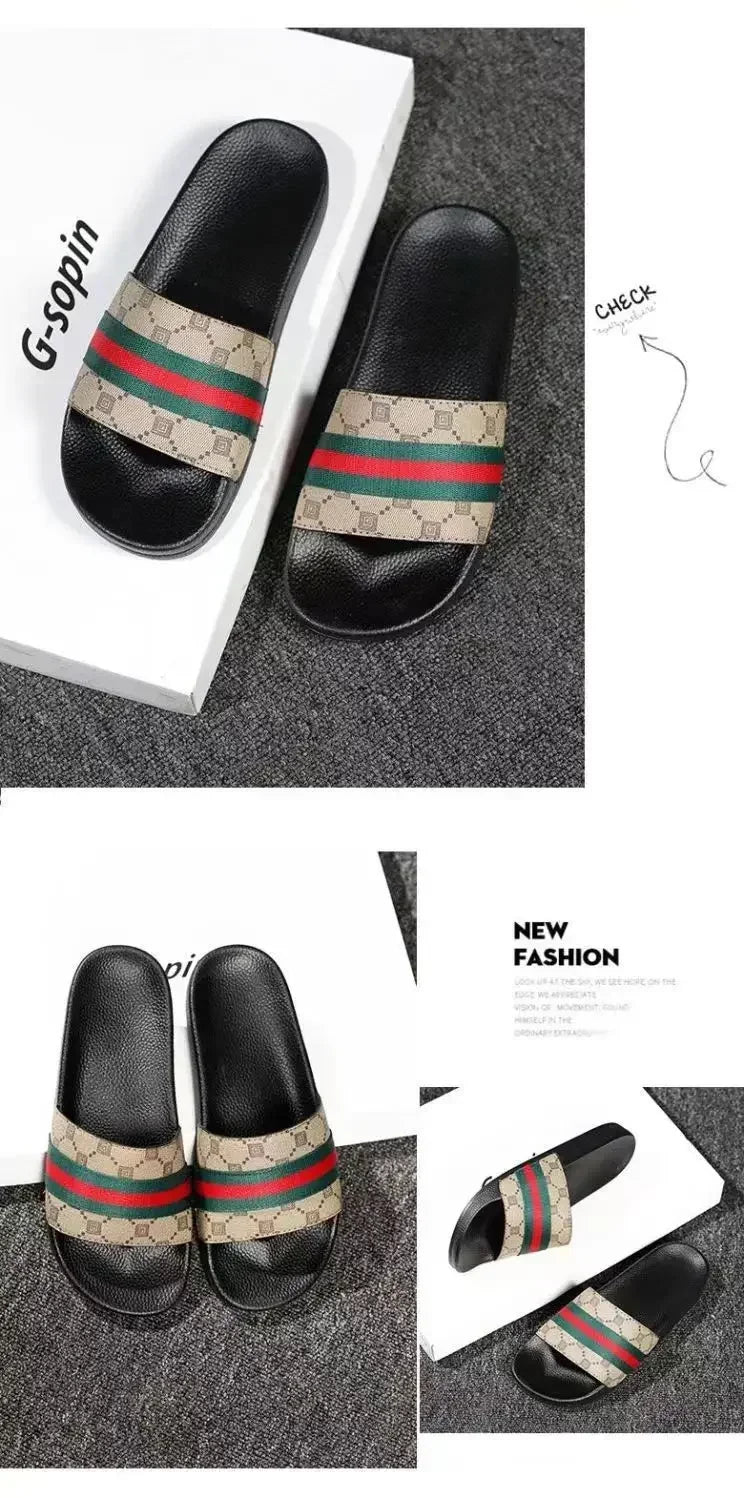 Designer Men Women Slippers Sandals with Correct Flower Box Dust Bag Shoes Snake Print Slide Summer Wide Flat Slipper SG5