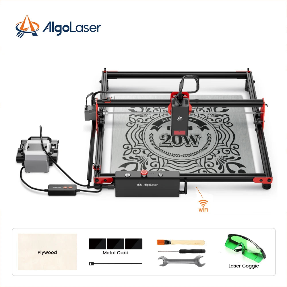 AlgoLaser DIY KIT 2W 5W10W 20W Laser Marking Machine for Furniture Craftsmanship Wood Plywood Plastic Leather Stainless Steel