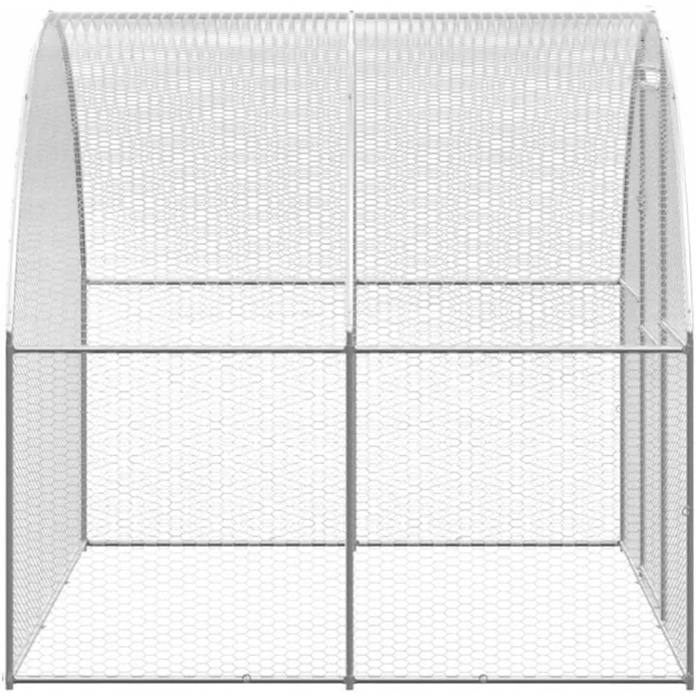 Galvanized Steel Outdoor Chicken Coop - Spacious and Durable Poultry Enclosure with Water-Resistant Roof, 9.8'x6.6'x6.6' - Easy