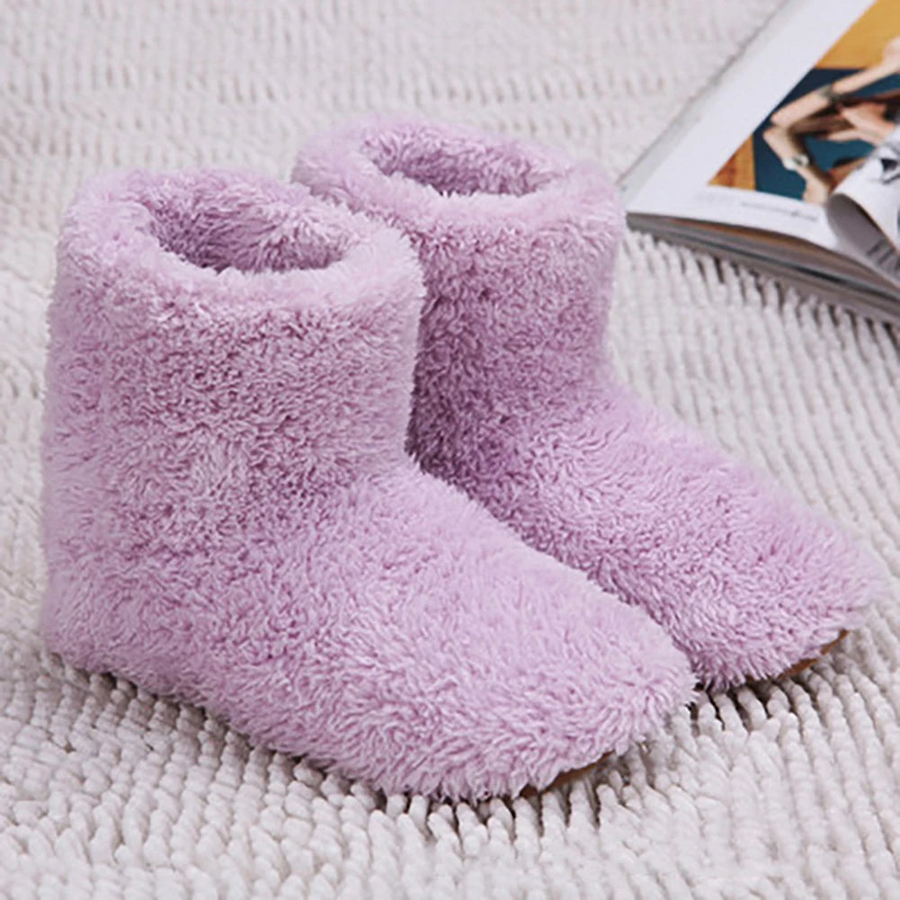Women Men Electric Heating Shoes USB Heated Shoes Couples Home Shoes for Cold Weather