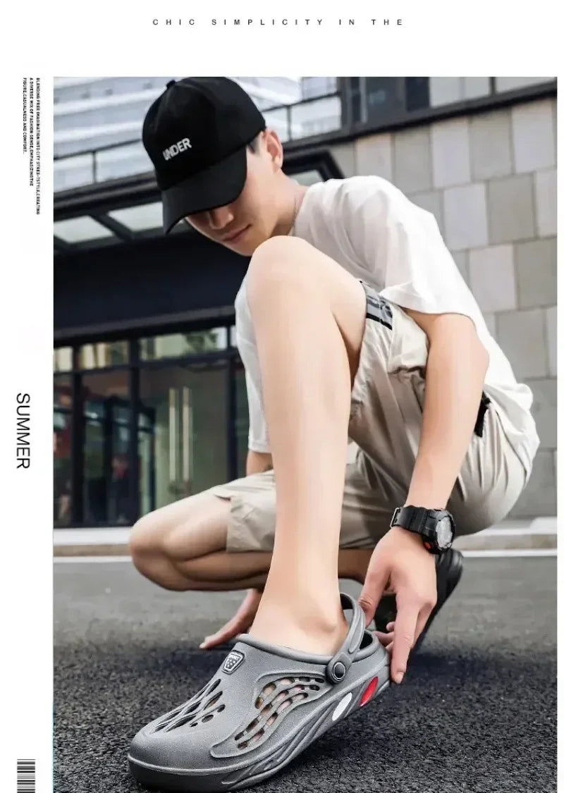 Plus Size 47 48 49 Men Summer Clogs Sandals EVA Slippers Men and Women Garden Shoes Beach Sandals Couple's Outdoor House Slides