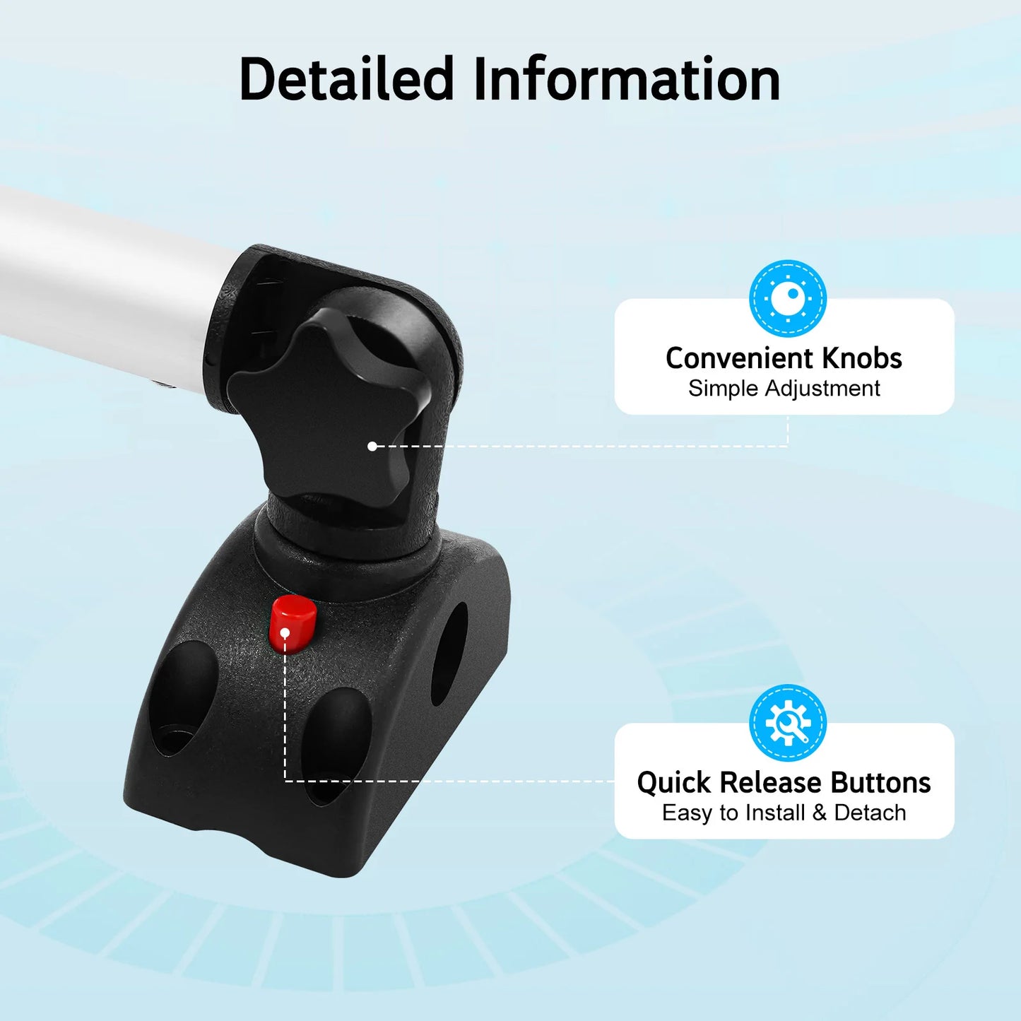 Kayak Outrigger Stabilizer System Detachable Easy Install for Fishing Canoe Marine Boat Balance Support