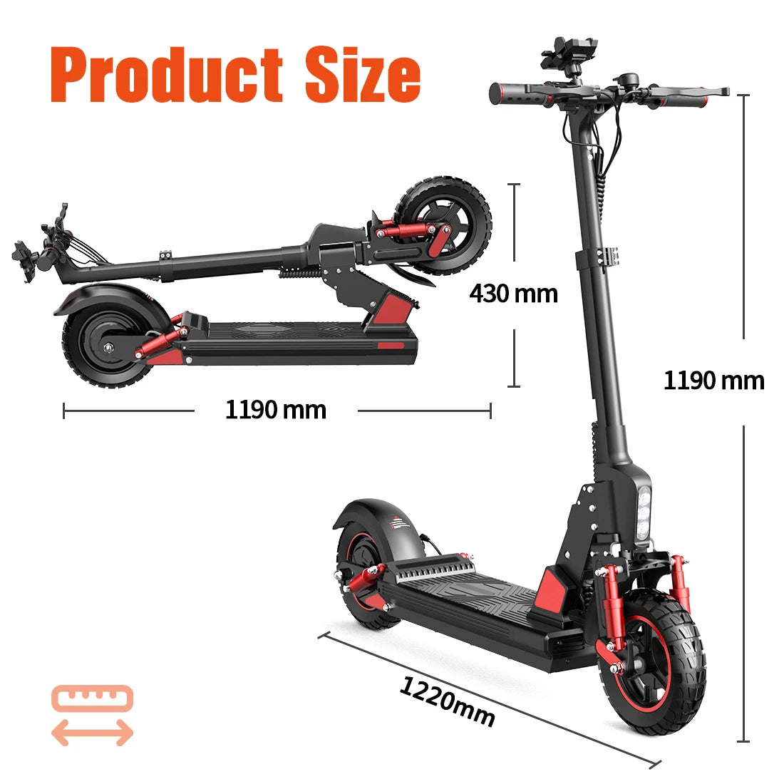 BOGIST C1 PRO Adult Electric Scooter 500W Motor 48V15AH Battery Foldable Electric Scooter 10 Inch Tire Off-Road Electric Scooter