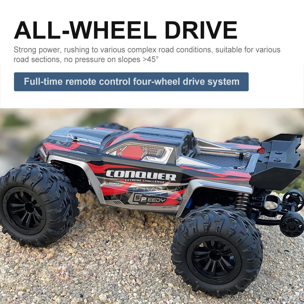 16102 1:16 Rc Car With Led Light 4WD 50km/h Off-road Vehicle High Speed Drift Car For Kid Vs Wltoys Boys Kids Birthday Gifts