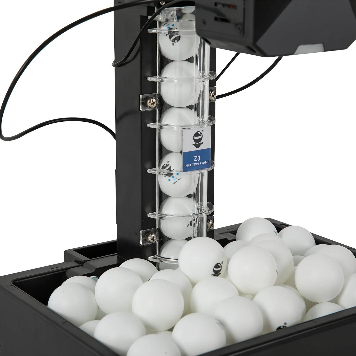 Table Tennis Robot 100 Balls Capacity Automatic Ping Pong Ball Pitching Machine with Remote Control for Pong Lover Self-training