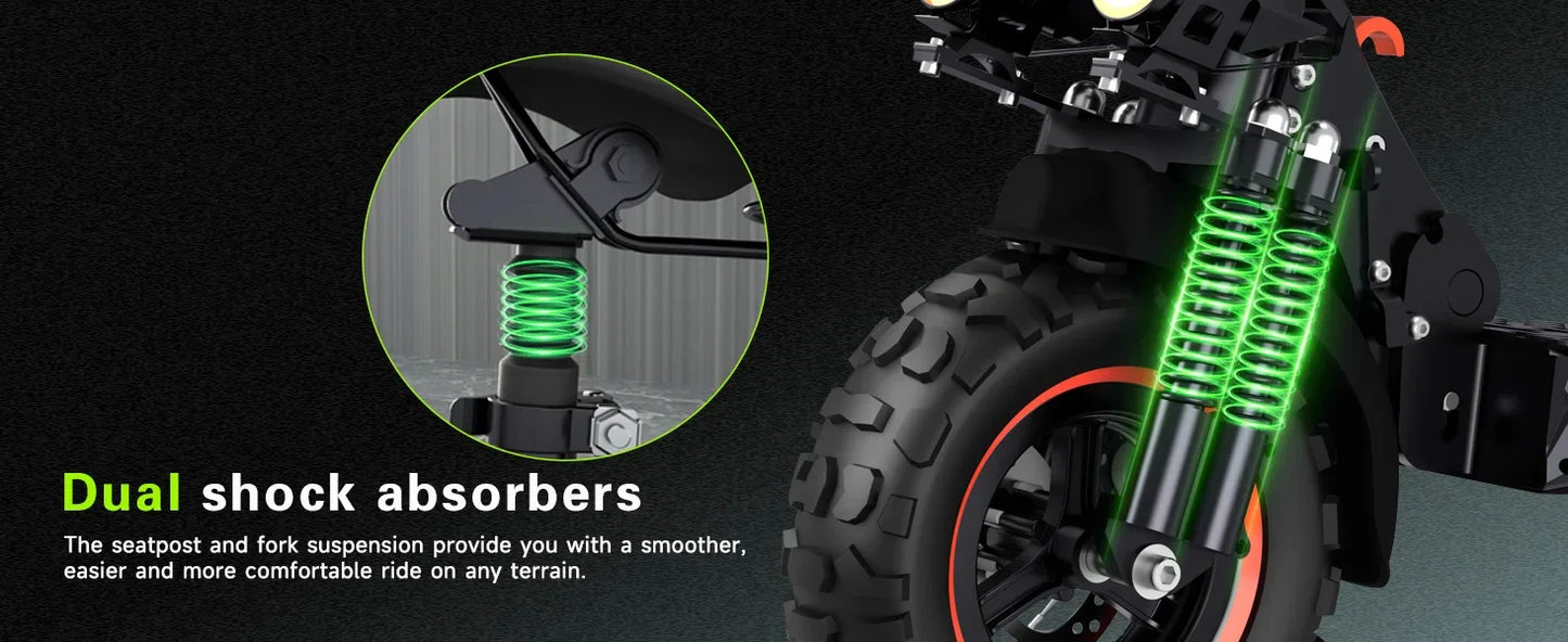 FREEBOY J11 PLUS Adult Electric Scooter 1200W Motor 48V 21AH Folding E-Scooter 11 Fat Tire E-Mountain Scooter