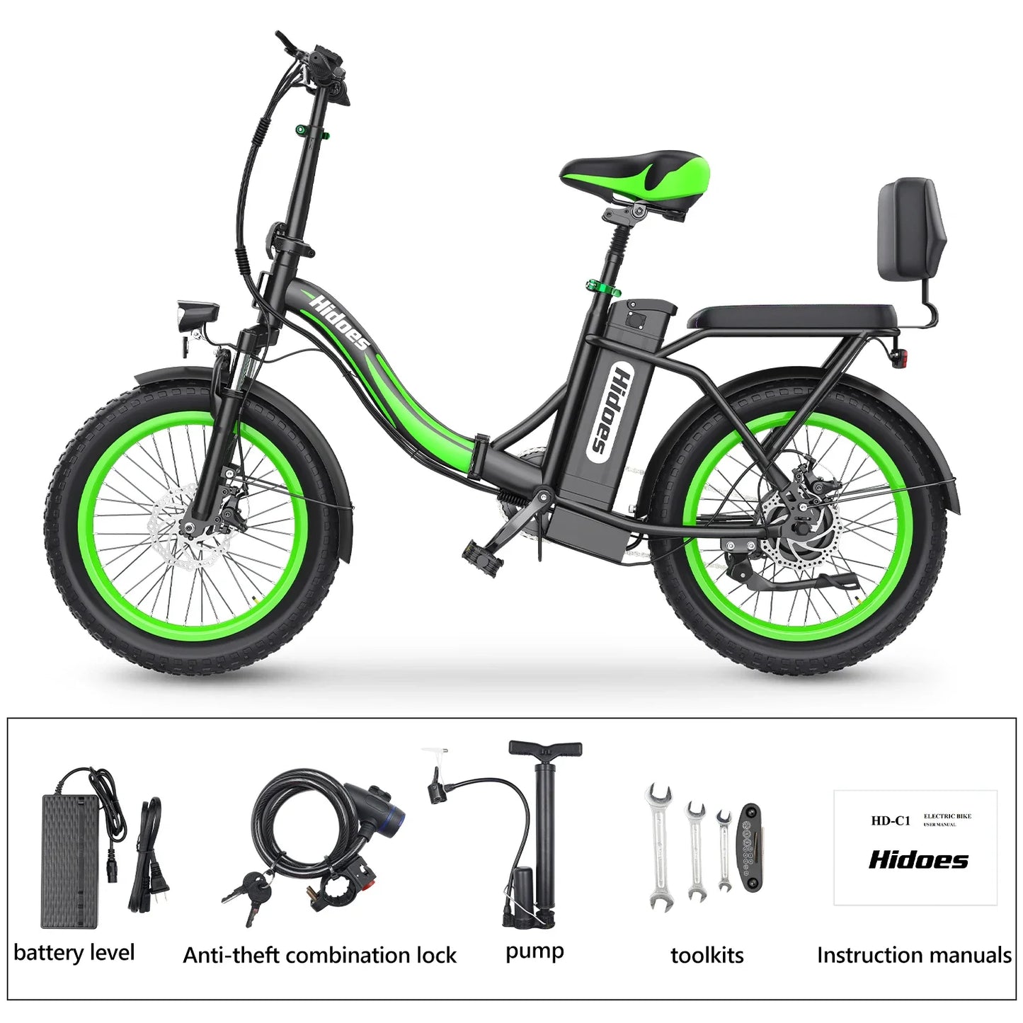 Folding Electric Bike 750W Powerful Motor 48V13AH Waterproof Lithium Battery E Bike Adult Mountain 20 Inch Tire Electric Bicycle