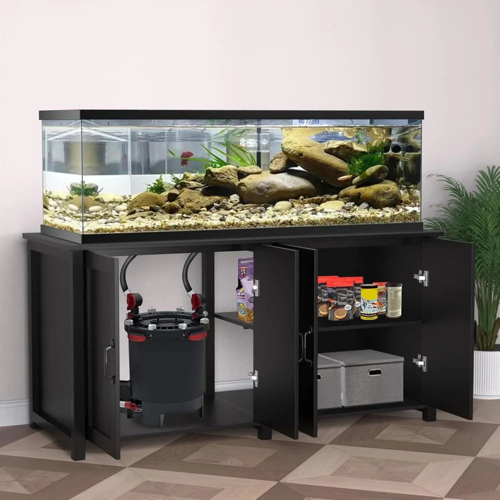 100-150 Gallon Fish Tank Stand, 120 Gallon Tank Stand with 60"*24" Tabletop Fits 100/120/150 Volumns Aquariums,2200LBS Capacity