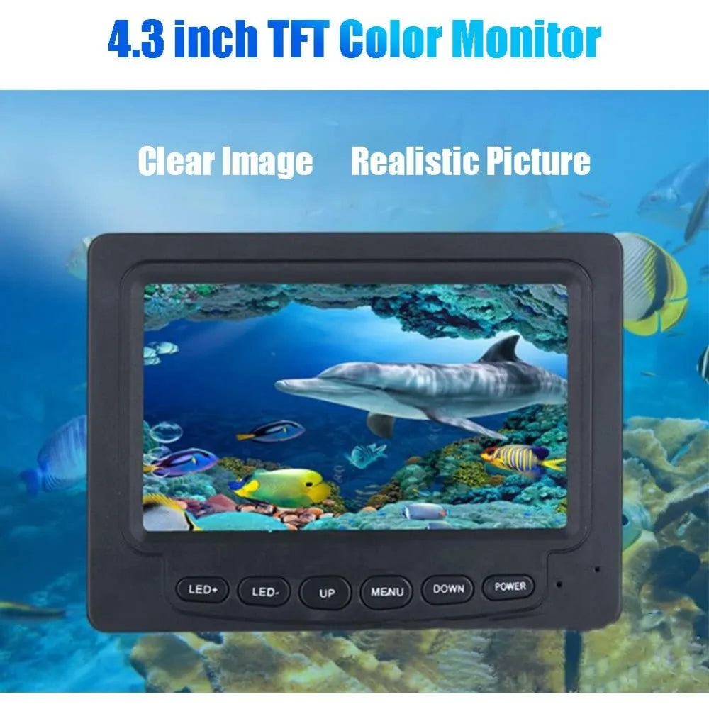 Fish Finder kit, underwater fishing camera 4.3 "display, portable video fish finder, Led brightness adjustment