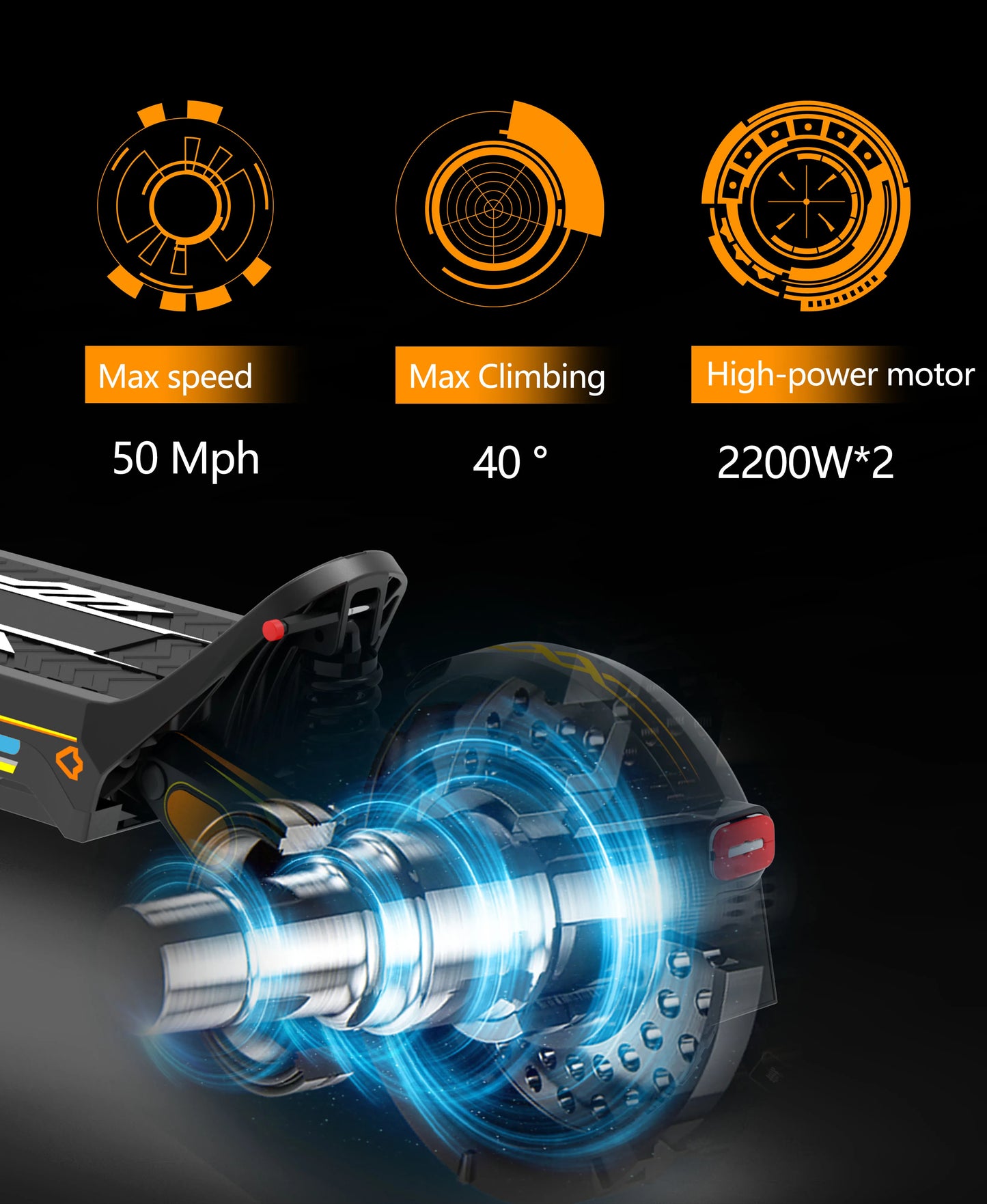 Dual Motor 46mph 80kmh Hydraulic Absorber Brake Powerful Off-road Adult Double Motor Big 60V 11inch Tires Electric Scooter