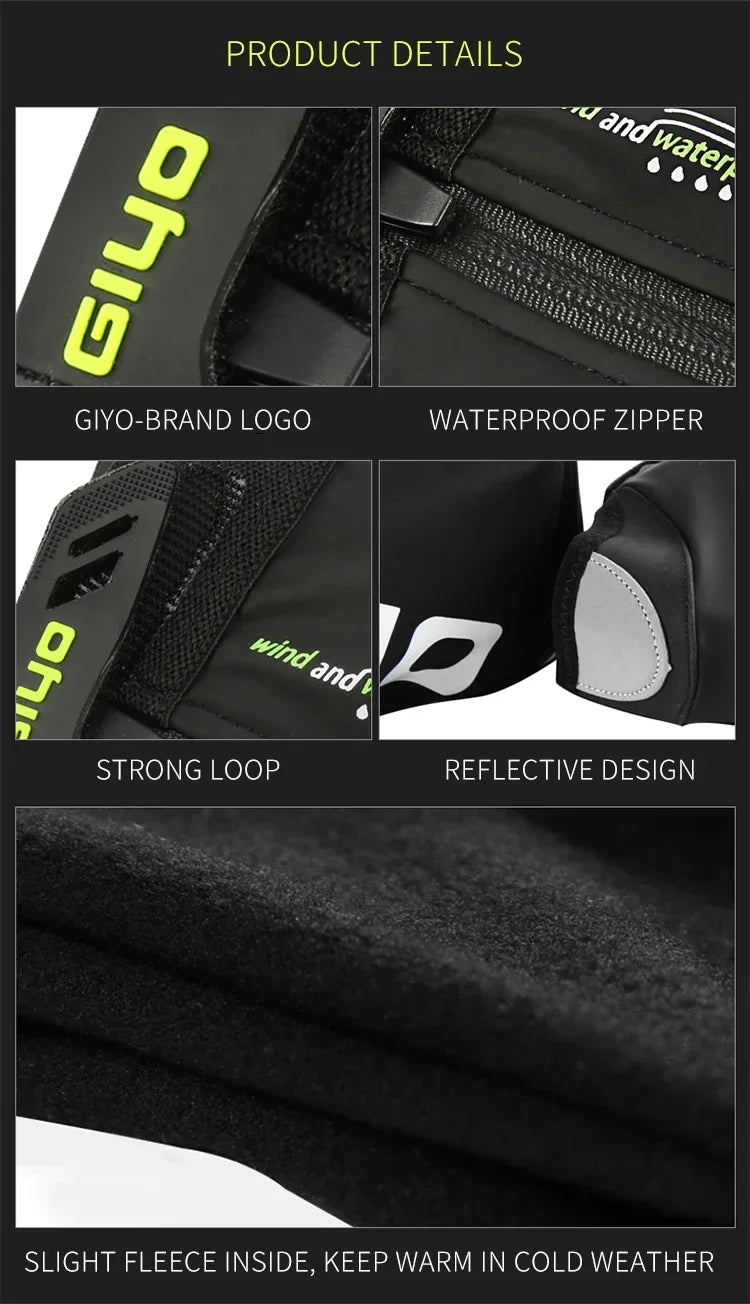 Waterproof Cycling Shoe Covers Windproof Warm Reflective MTB Road Bike Overshoes for Men Women Winter Riding Protection