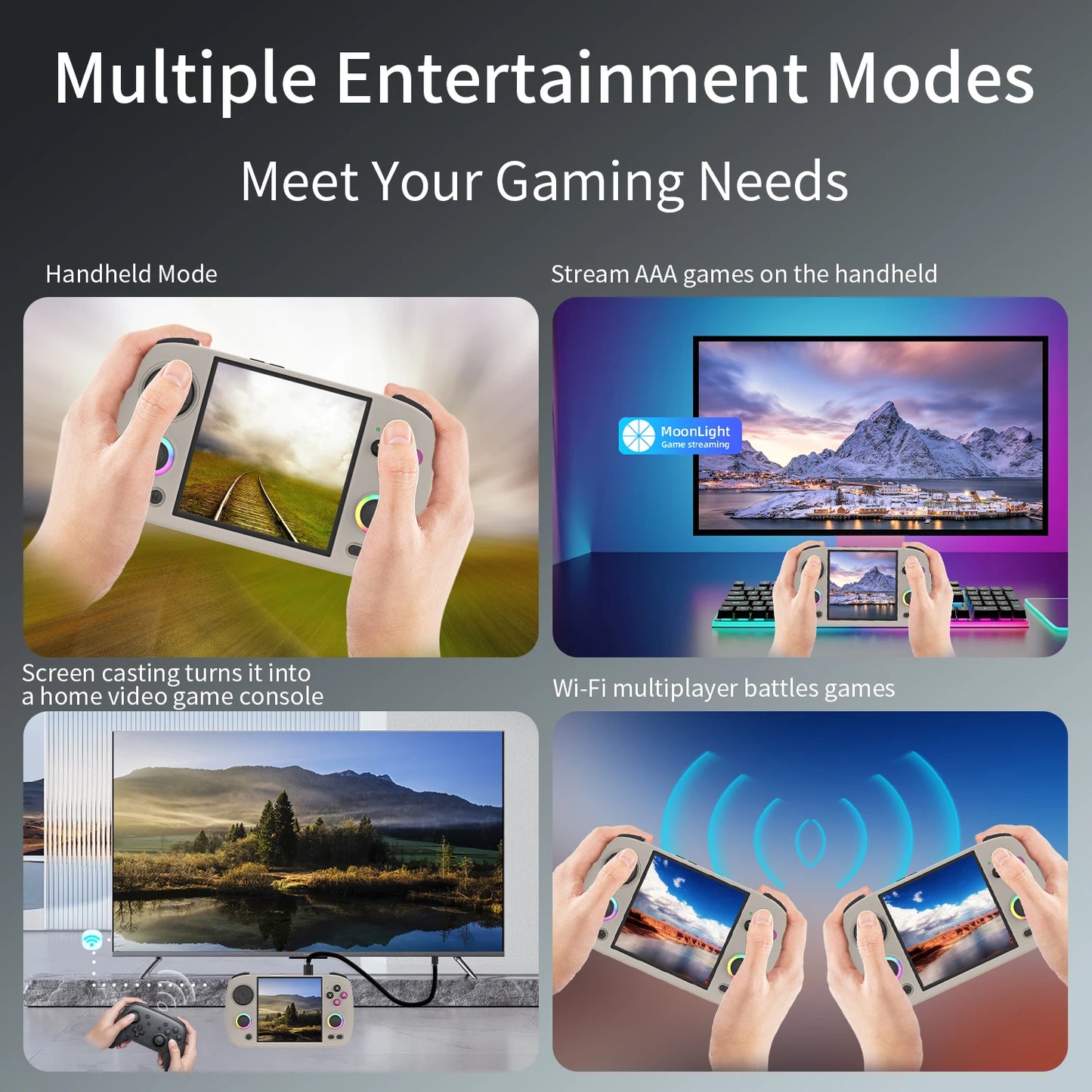 ANBERNIC RG CubeXX & RG40XX H & RG35XX H Retro Handheld Game Console H700 Linux 64-bit 5000 Video Games Supports WIFI Bluetooth