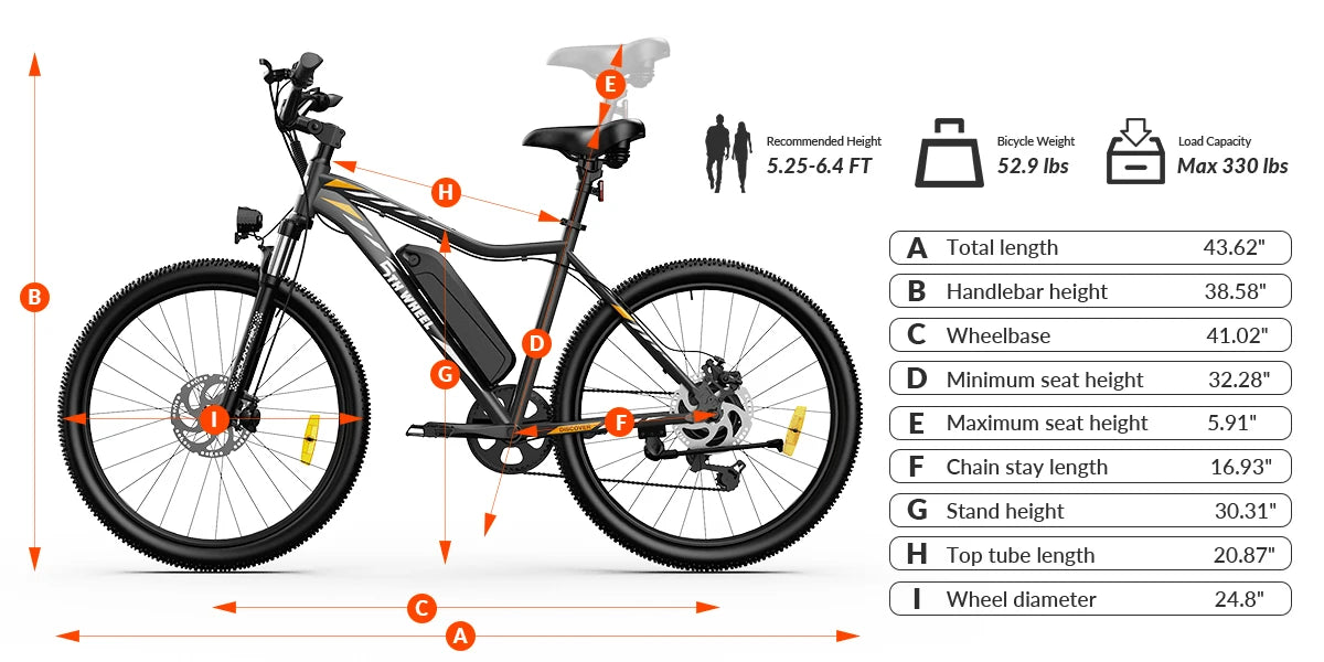 5TH WHEEL EB17lite Electric Bike, 500W Motor, 468Wh Removable Battery, 37KM/H Max Speed, Color LCD Display, Front Suspension