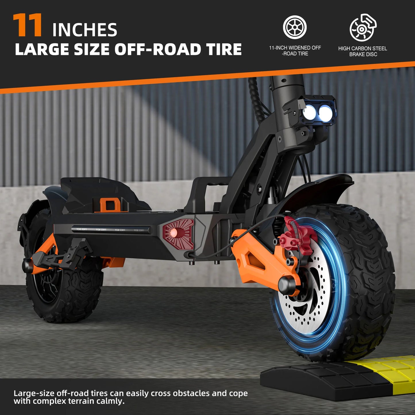Powerful Dual Motor Electric Scooter for Adults 6000W, 55Miles Range, 11'' Off-road Tires, Fast Electric Scooter 50Mph