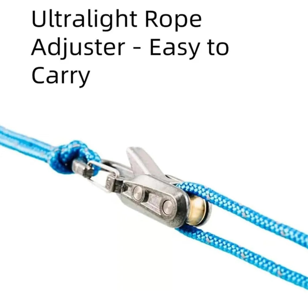 Rope Tension Adjuster Wear Resist Ultralight Tent Guyline Tool Climbing Rope Adjust Equipment for Camping Hiking Multitools