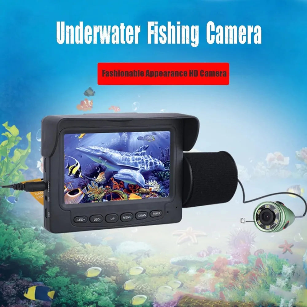 Fish Finder kit, underwater fishing camera 4.3 "display, portable video fish finder, Led brightness adjustment
