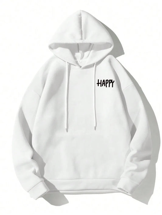 New High Quality Men's Streetwear, Graphic Print Fashionable Cotton Soft Outdoor Sports Hoodie