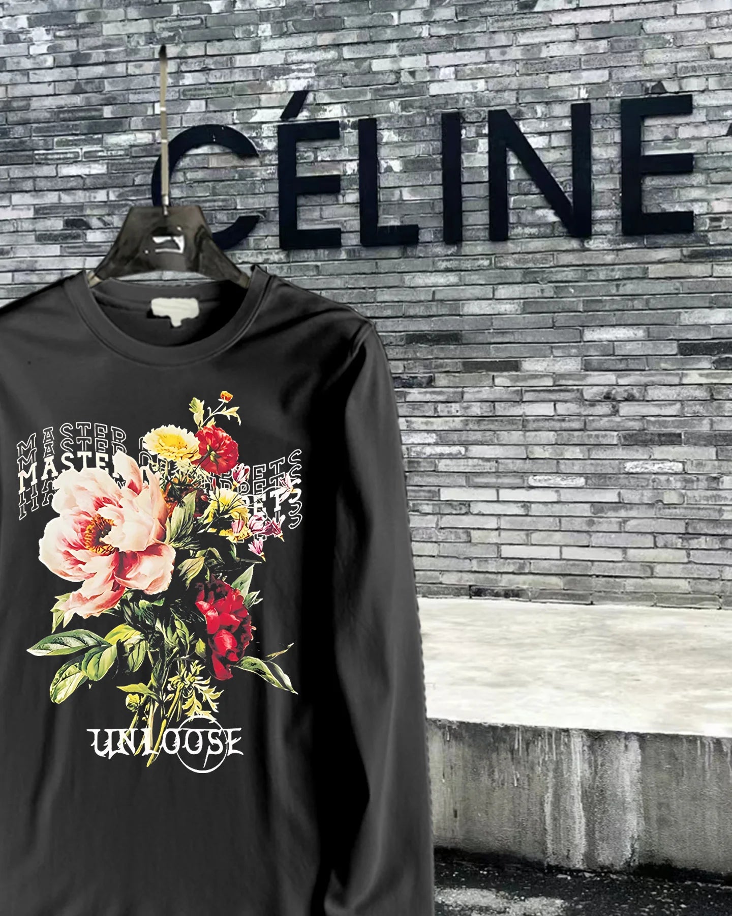 Literally me letter printed American couple's same style breathable long-sleeved pullover T-shirt for men and women
