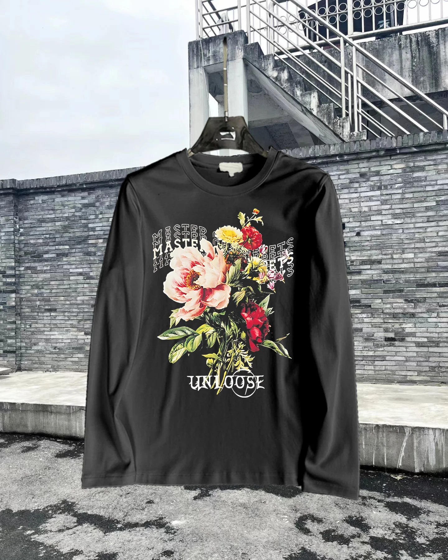 Literally me letter printed American couple's same style breathable long-sleeved pullover T-shirt for men and women