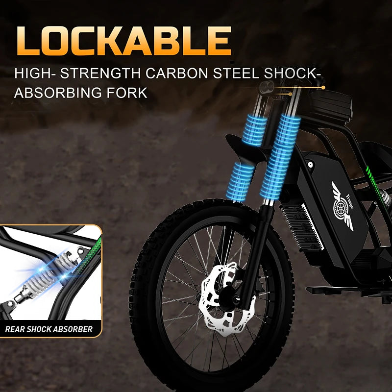 Freego Electric Bike Mid-Drive All-Terrain Dirt Ebike Mountain bike 60V 25AH Bikes Adult Electric Off-Road Bicycle Motocycles