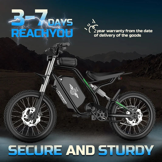 Freego Electric Bike Mid-Drive All-Terrain Dirt Ebike Mountain bike 60V 25AH Bikes Adult Electric Off-Road Bicycle Motocycles