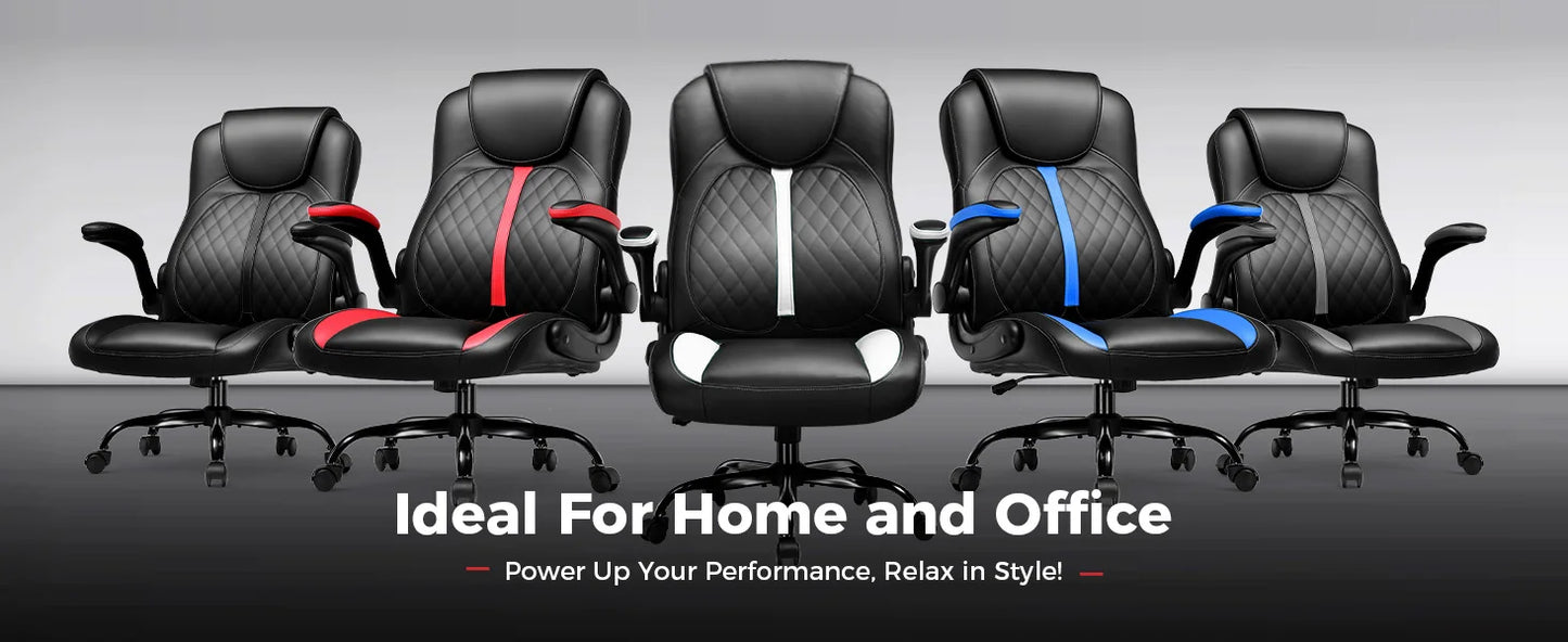 Office Chair: High Back Ergonomic W/ 3D Adjustable Lumbar, Headrest, Footrest, Reclining Mesh & Linkage Armrest