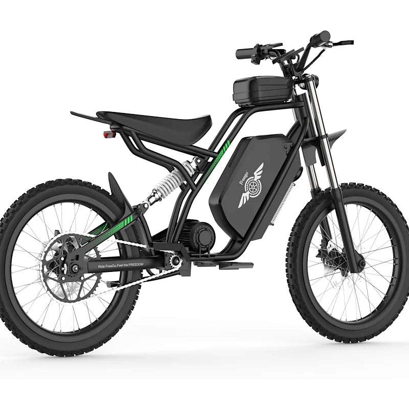 Freego Electric Bike Mid-Drive All-Terrain Dirt Ebike Mountain bike 60V 25AH Bikes Adult Electric Off-Road Bicycle Motocycles