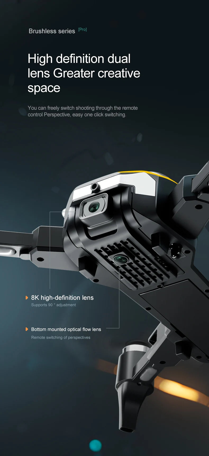 M8 drone, 8K camera intelligent obstacle avoidance, optical flow positioning precise hovering shooting,
