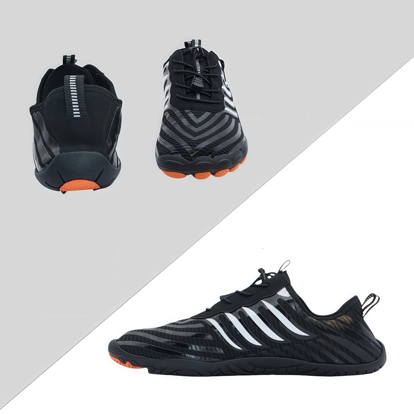 Quick Dry Non - Slip Water Shoes Lightweight Breathable Simple Stripe for Beach Sports surfing wading shoes