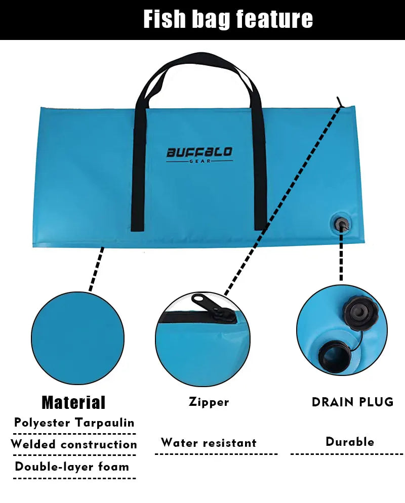 40"x17" Insulate Fish Cooler Bag Large Monster Leakproof Kill Bag Portable Waterproof Thermal Tote Fishing Tackle Storage Bags